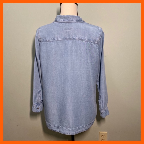 J. Jill Tencel/Lyocell Chambray Long Sleeve Top - Picture 4 of 7
